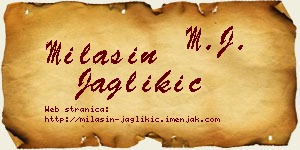 Milašin Jaglikić vizit kartica
